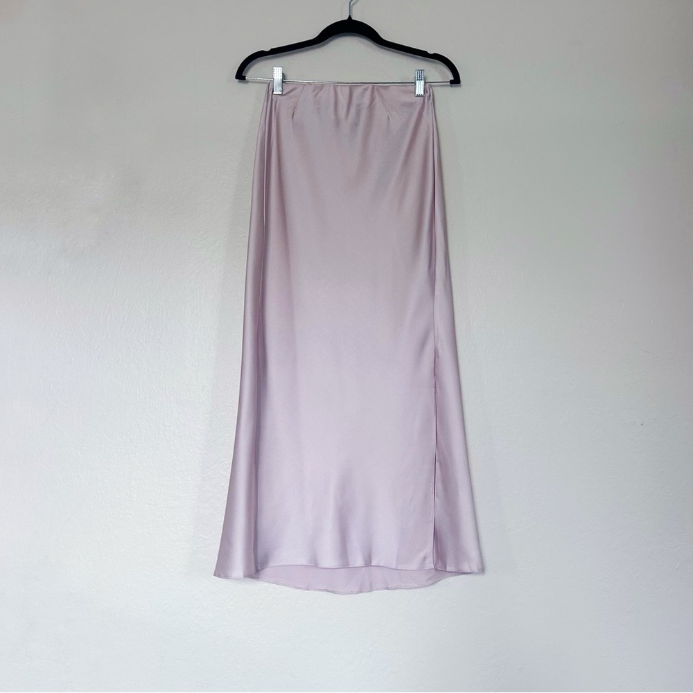 ASOS Design Blush Satin Slip Midi Skirt | Size 4